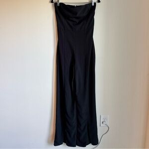 Abercrombie & Fitch Black Sleeveless Split Hem Jumpsuit